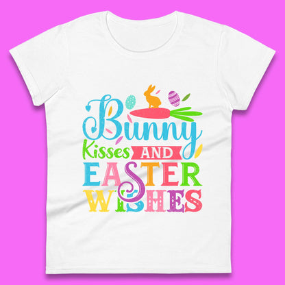 Bunny Kisses And Easter Wishes Womens T-Shirt