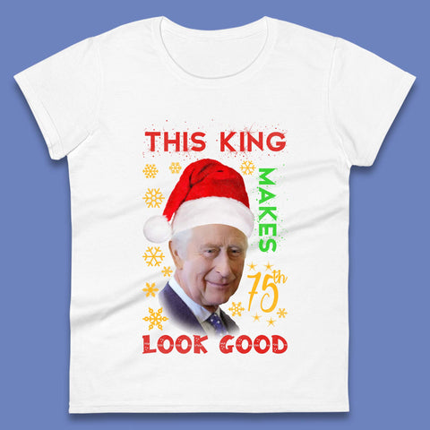 King Charles III Christmas Womens T-Shirt