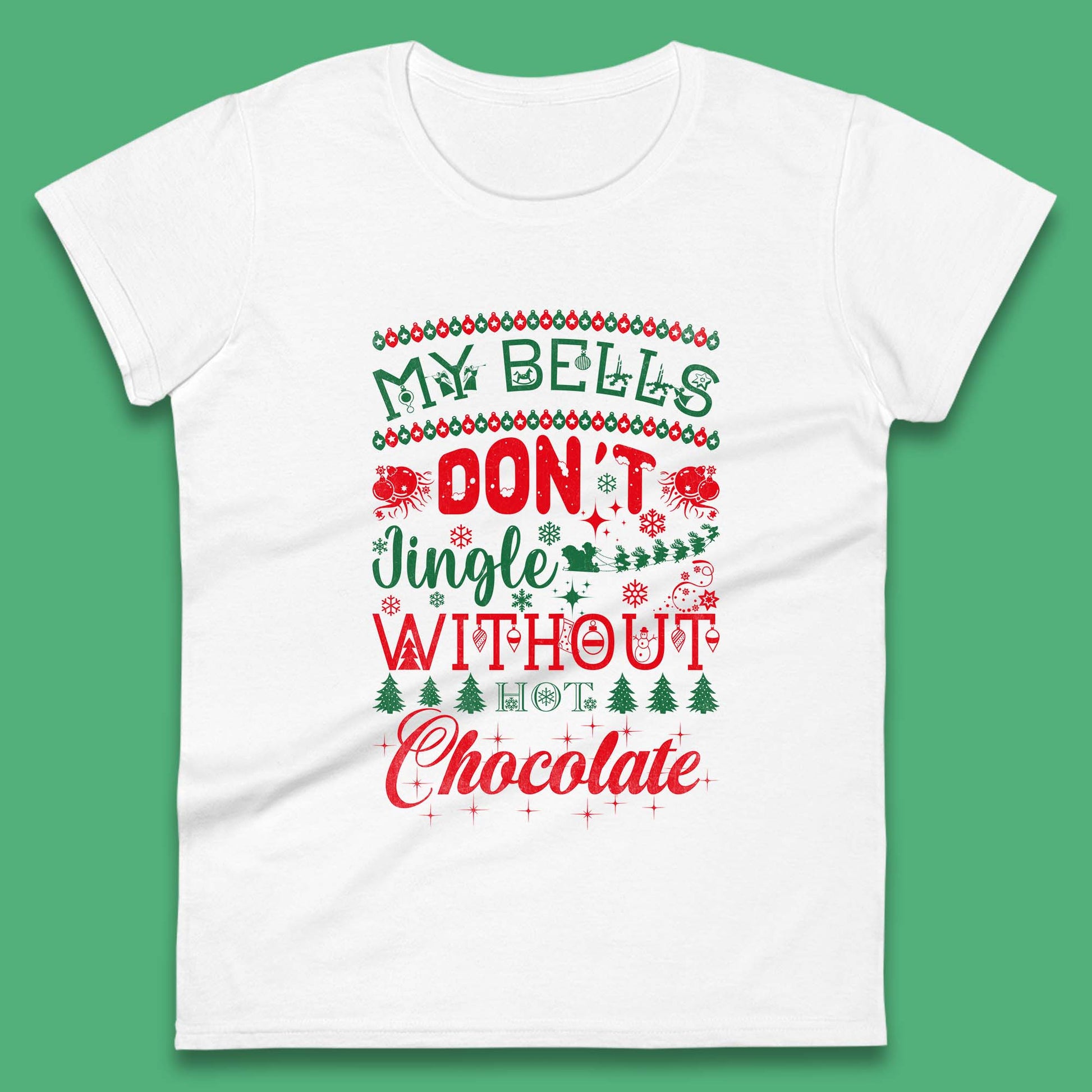 funny christmas chocolate womens t shirt