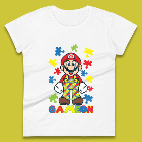 Autism Super Mario Womens T-Shirt