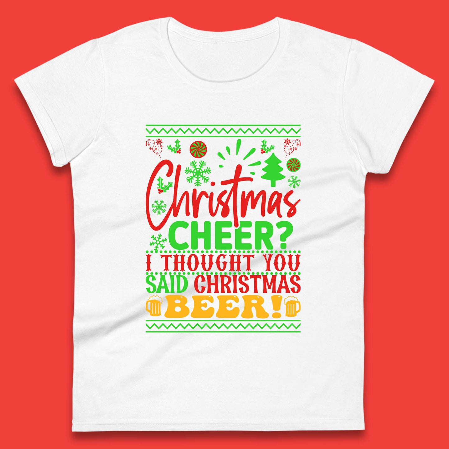 christmas cheer womens t shirt
