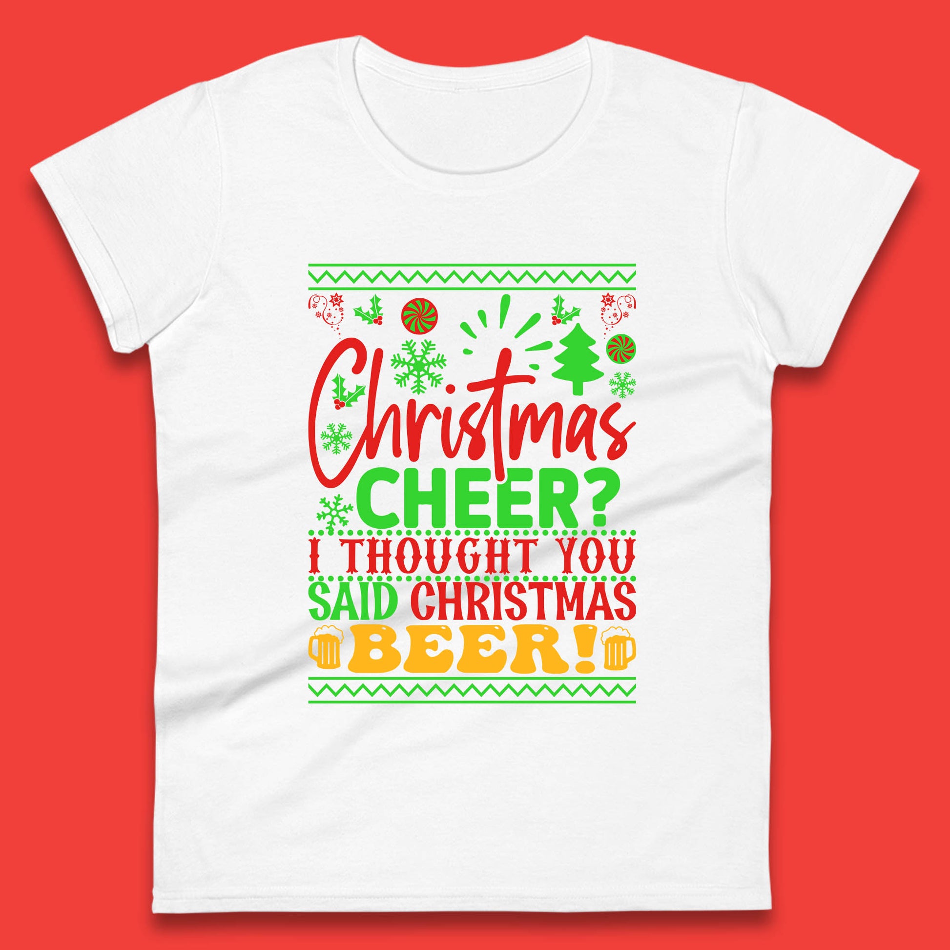 christmas cheer womens t shirt
