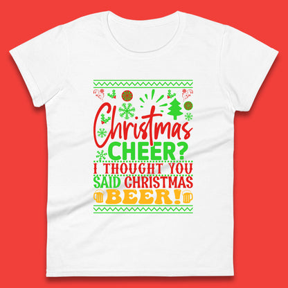 christmas cheer womens t shirt