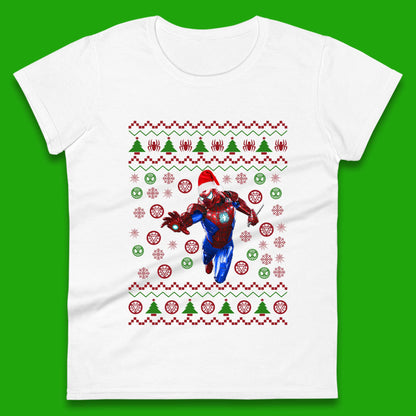 Iron Spider Man Suit Christmas Womens T-Shirt