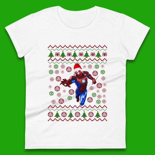 Iron Spider Man Suit Christmas Womens T-Shirt