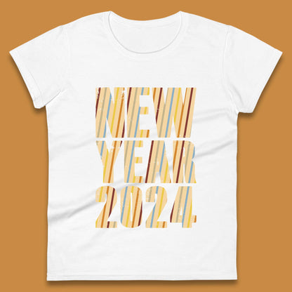 Retro Style New Year 2024 Womens T-Shirt