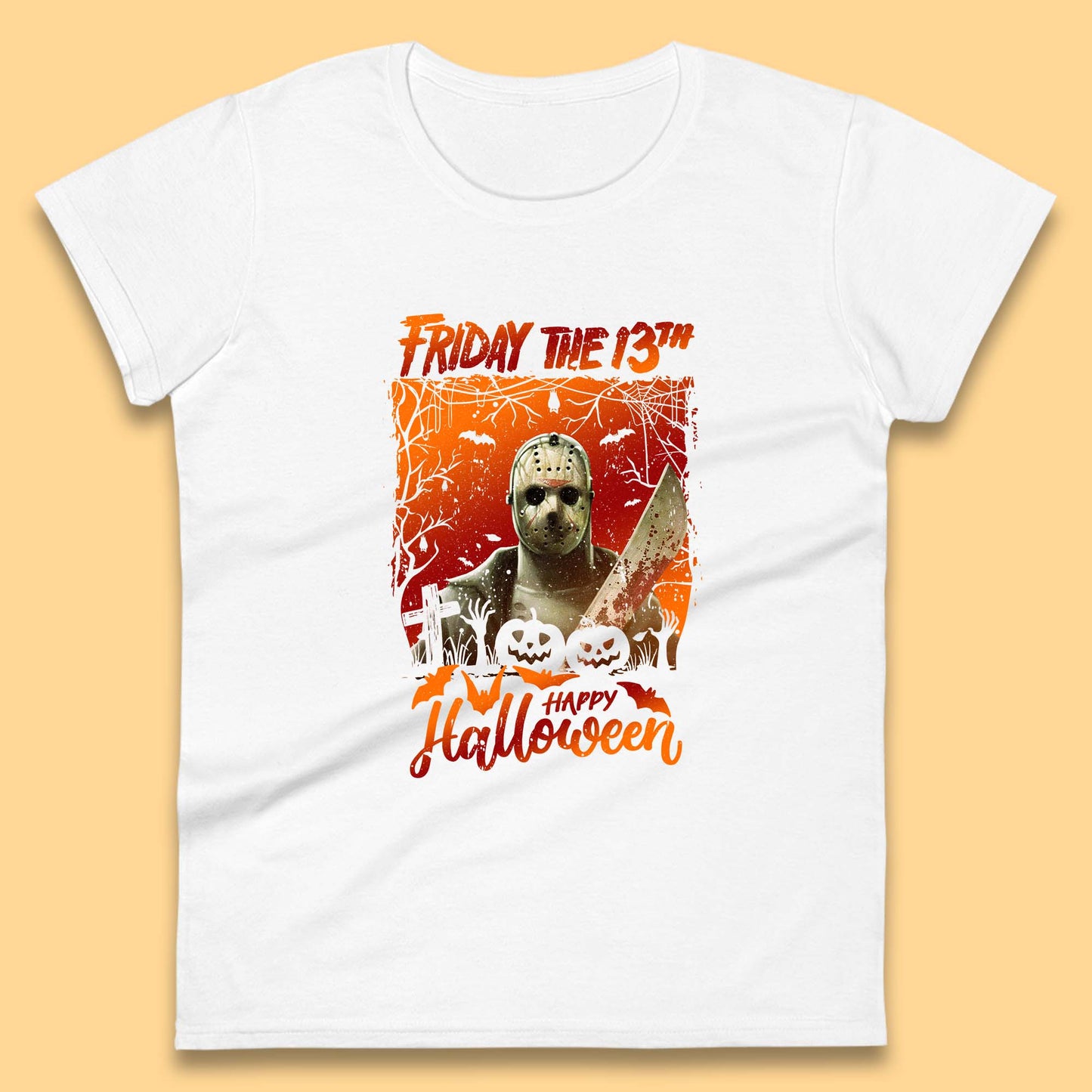 Friday The 13th Happy Halloween Jason Voorhees Halloween Horror Movie Character Womens Tee Top