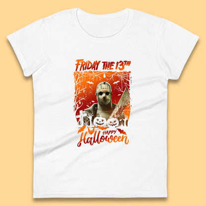 Friday The 13th Happy Halloween Jason Voorhees Halloween Horror Movie Character Womens Tee Top