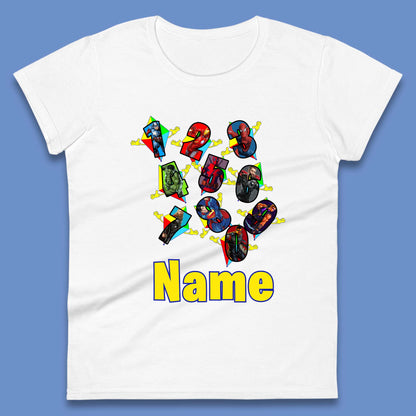 Personalised Number Day Superheroes Superheroes Womens T-Shirt