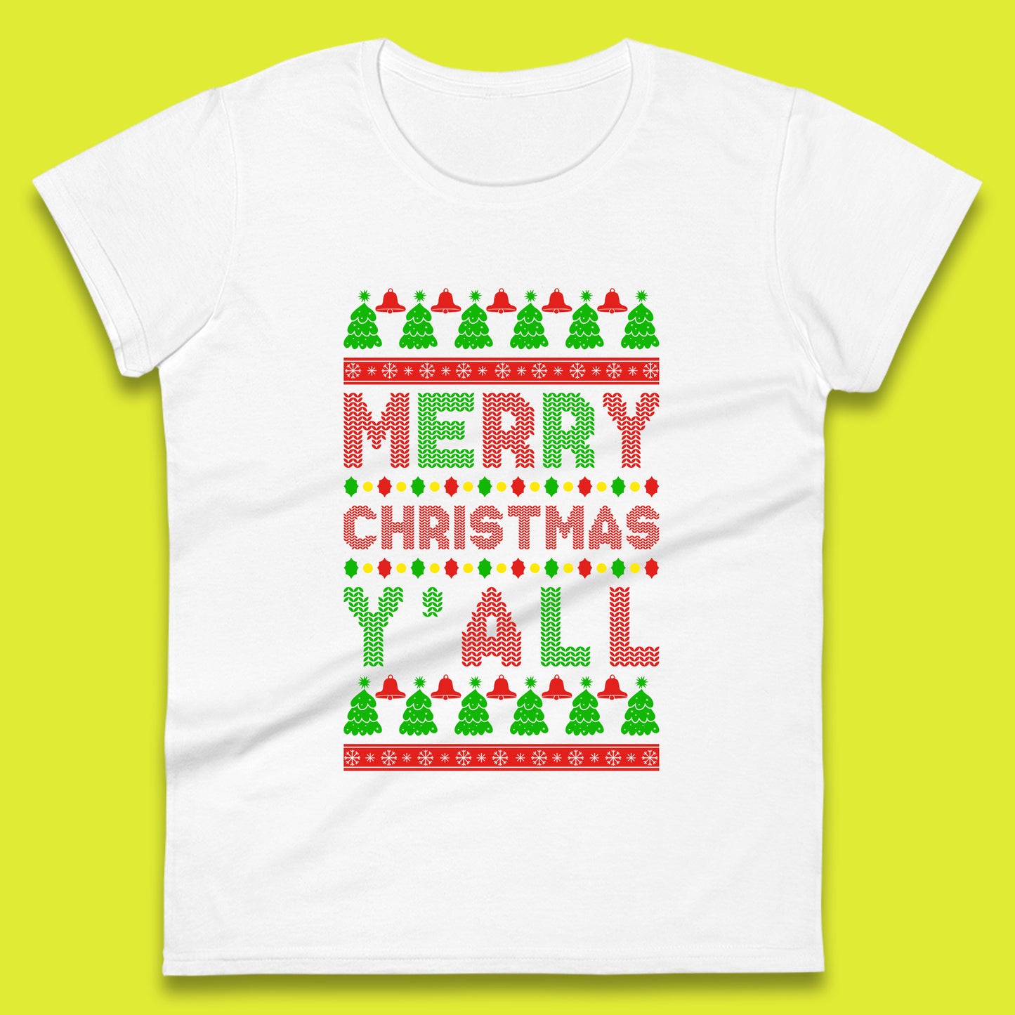 merry christmas y'all womens t-shirt