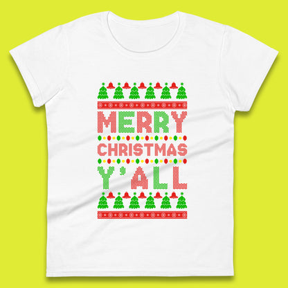 merry christmas y'all womens t-shirt