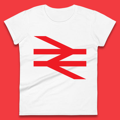 British Rail Union Jack Logo Trains Trainspotter Train Nationalisation Britain Uk Labour Politics Womens Tee Top