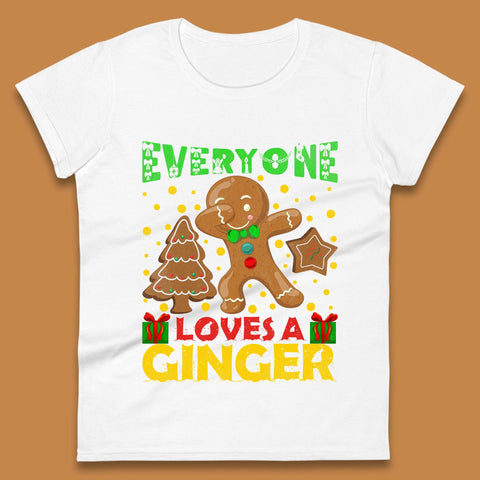 Dabbing Gingerbread Christmas Womens T-Shirt