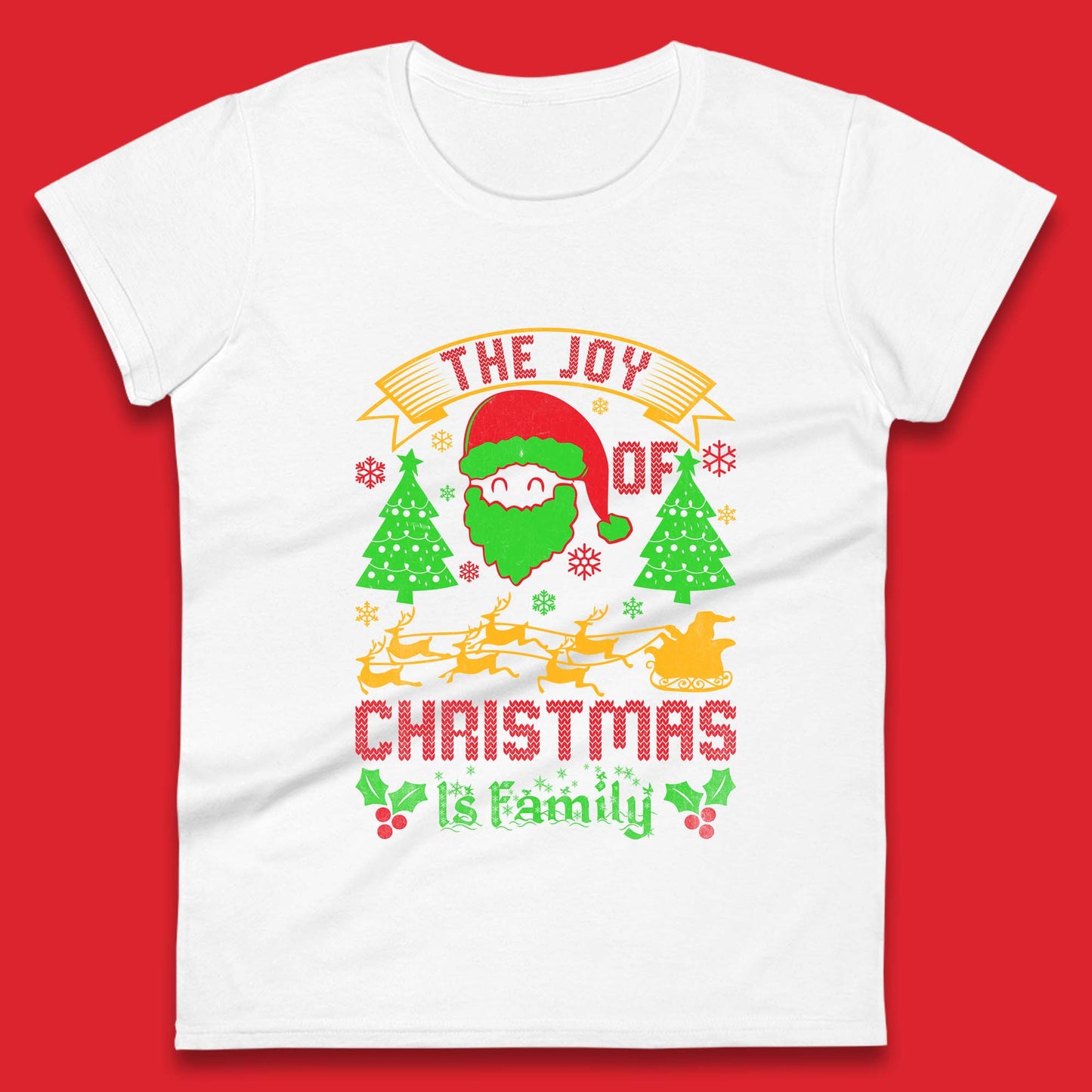 the joy of christmas is family womens top