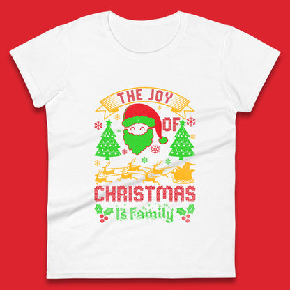 the joy of christmas is family womens top