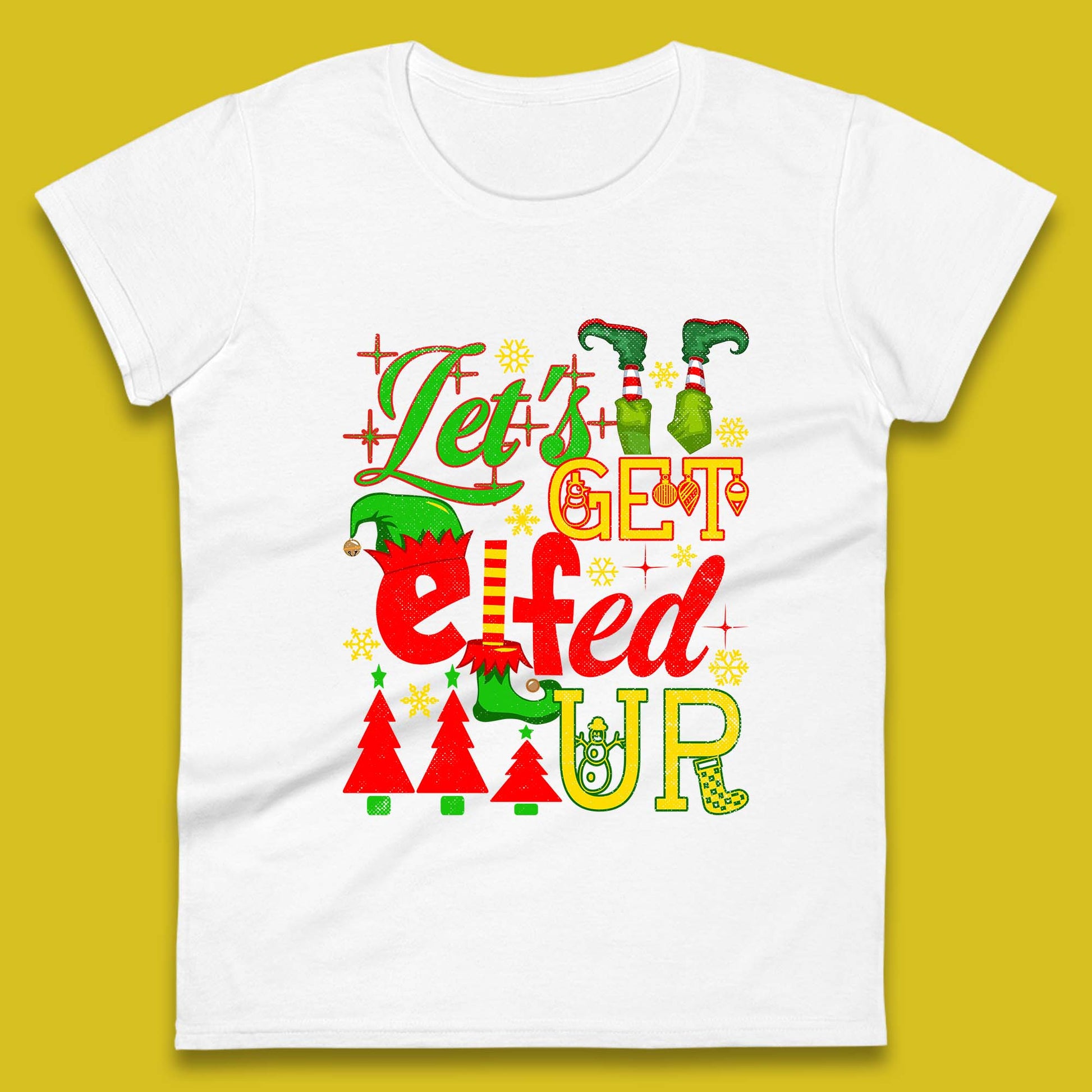 christmas elf womens t shirt