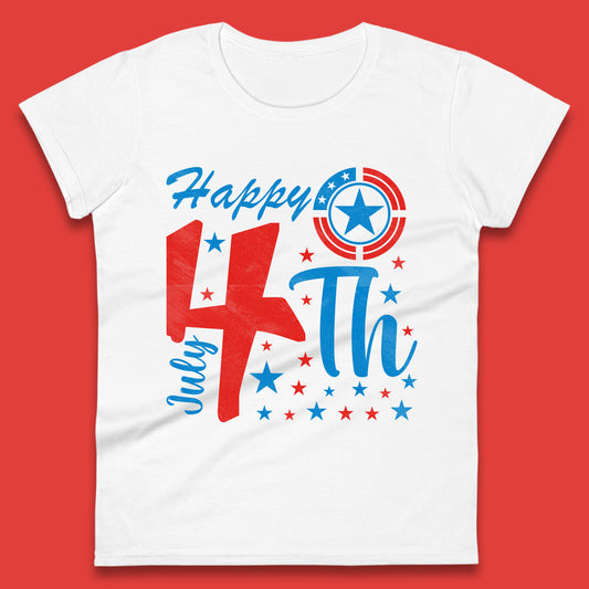 Happy 4th July United States Of America Independence Day Patriotic Celebration Fourth Of July Womens Tee Top
