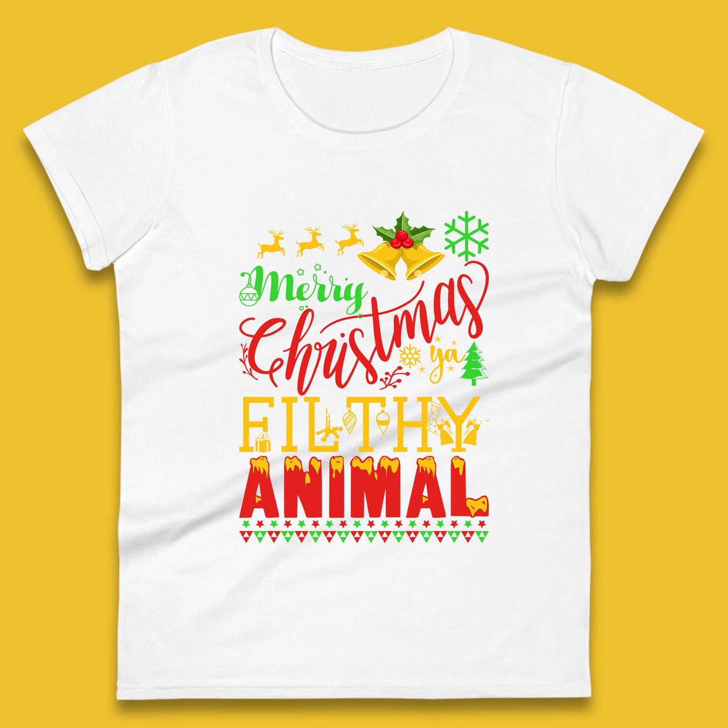 merry christmas ya filthy animal t shirt