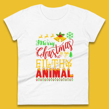 merry christmas ya filthy animal t shirt