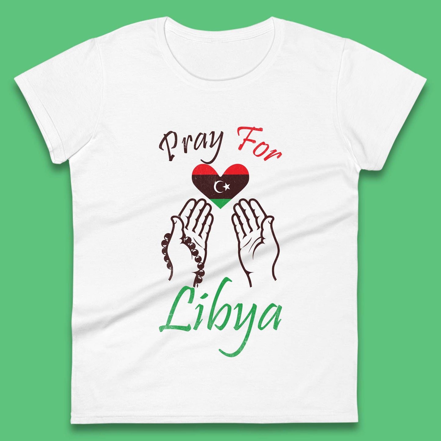 Pray For Libya Help Libya Flood Solidarity Stand With Libya Womens Tee Top