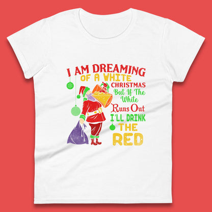 santa claus drinking womens top