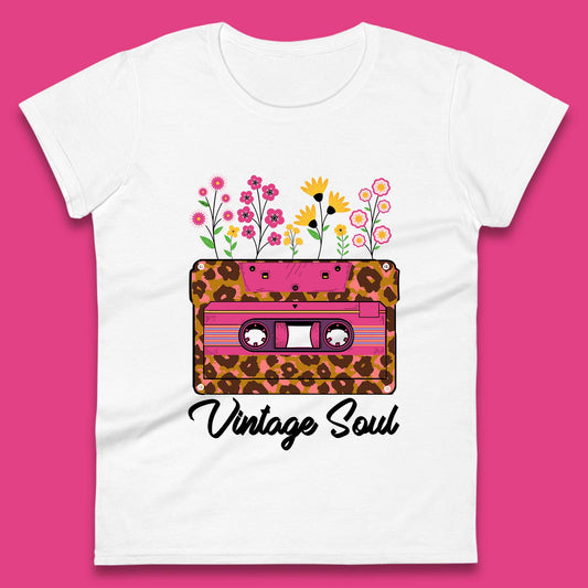 Vintage Soul Western Floral Cassette Tape Retro Wildflower Music Mixtape 80’s 90's Country Music Nostalgia Womens Tee Top