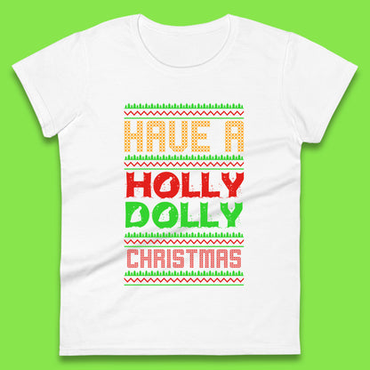 holly dolly christmas womens top