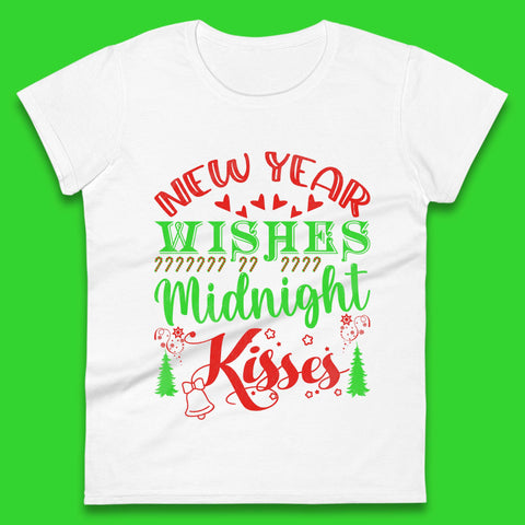 New Year Wishes Midnight Kisses Womens T-Shirt