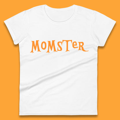 Momster Halloween Boho Halloween Monster Mom Spooky Mama Horror Scary Vibes Womens Tee Top