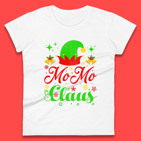 Momo Claus Christmas Pajama Matching Xmas Festive Womens Tee Top