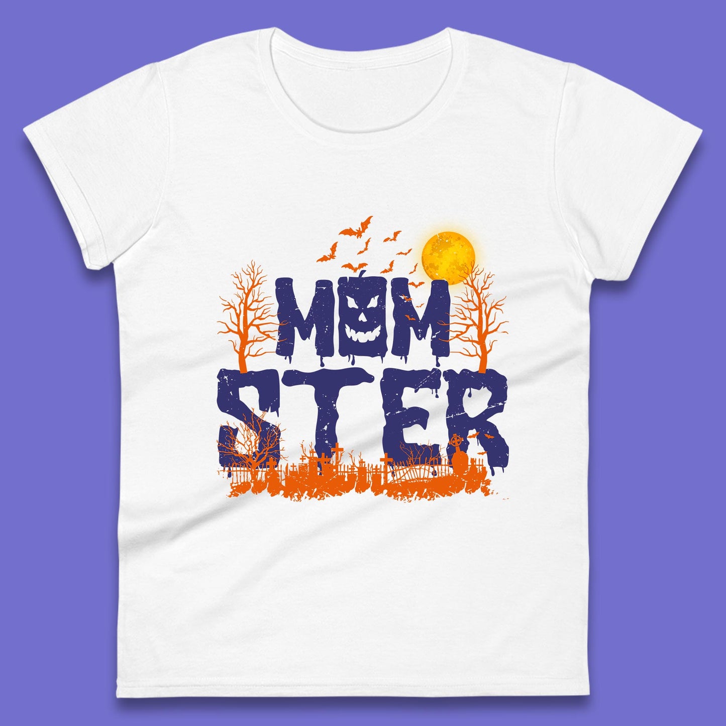Momster Halloween Funny Monster Ghost Spooky Mom Gift Womens Tee Top