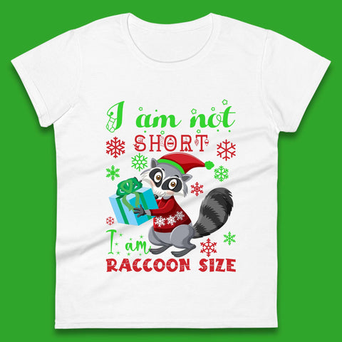Raccoon Christmas Womens T-Shirt
