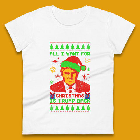 Trump Back Christmas Womens T-Shirt