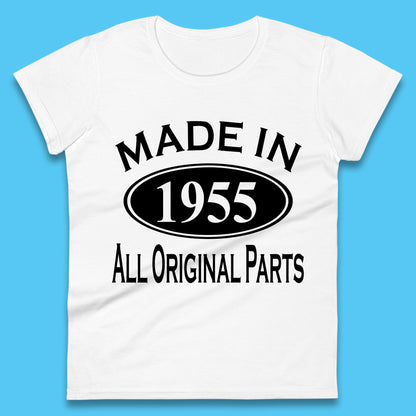 Made In 1955 All Original Parts Vintage Retro 68th Birthday Funny 68 Years Old Birthday Gift Womens Tee Top