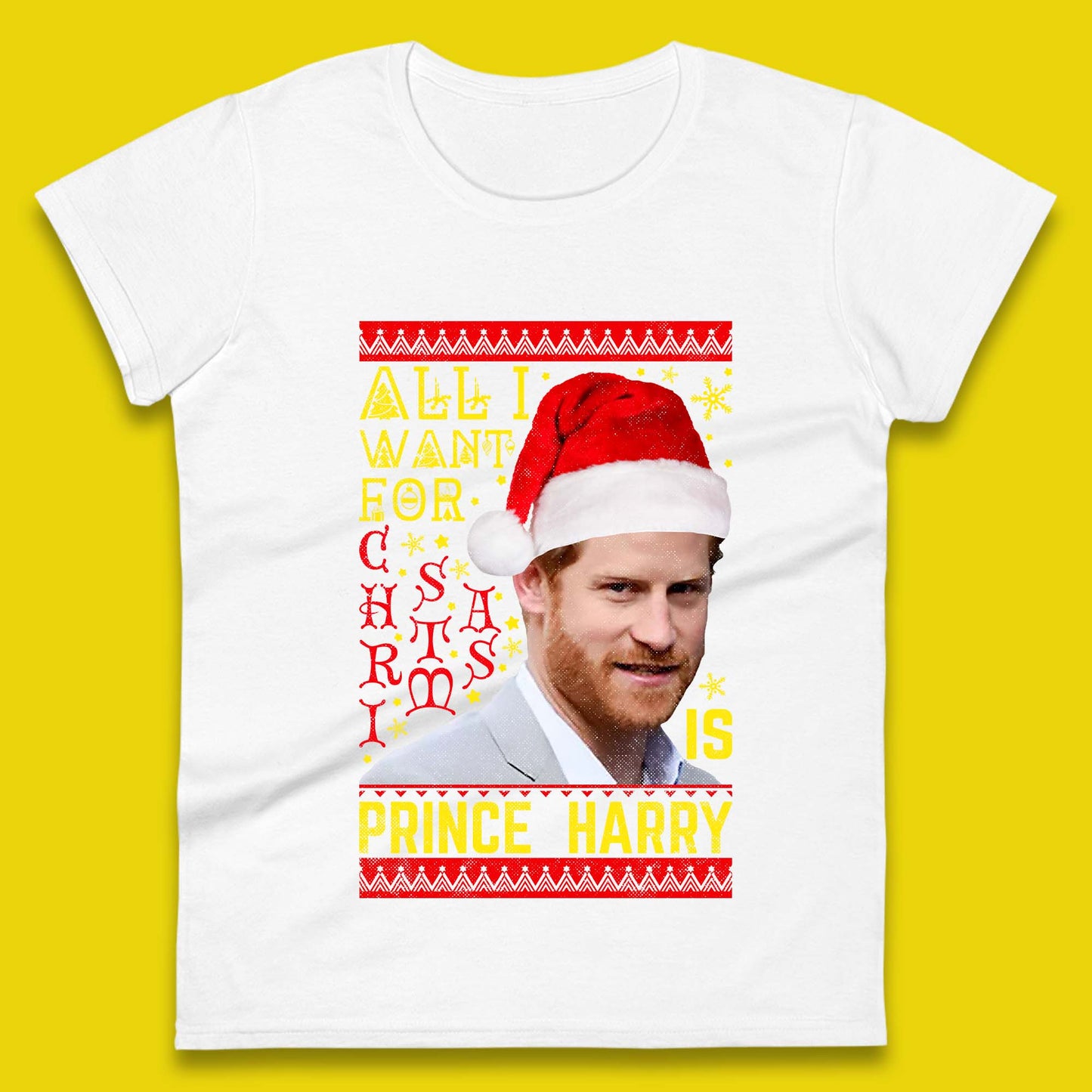 Prince Harry Christmas Womens T-Shirt