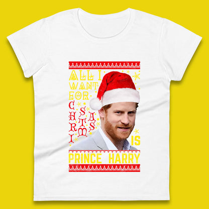 Prince Harry Christmas Womens T-Shirt
