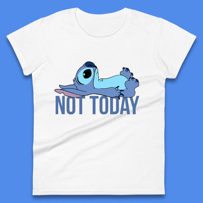 Lazzy Disney Ohana Not Today Laying Ohana Lilo & Stitich Disneyland Cartoon Character Walt Disney Womens Tee Top