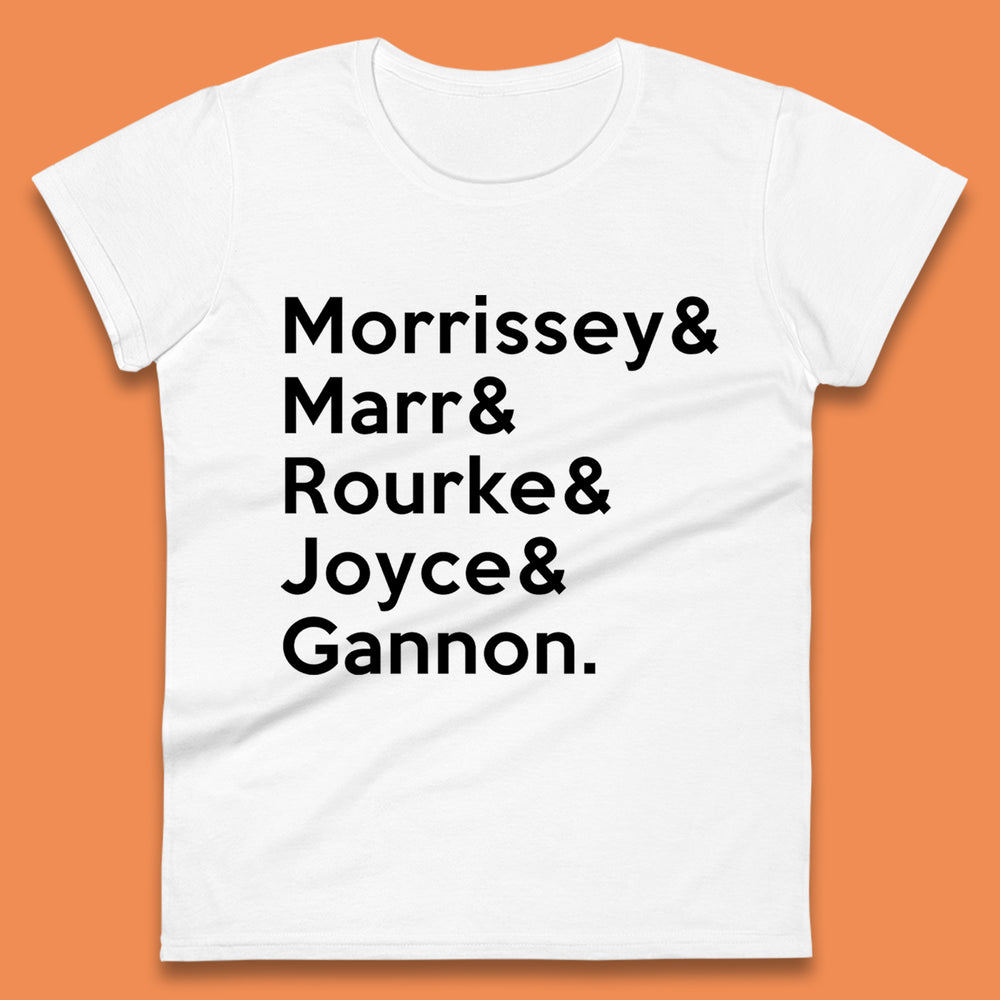 Morrissey &  & Rourke & Joyce & Gannon The Smiths Band Womens T-Shirt