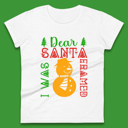 snowman christmas womens top