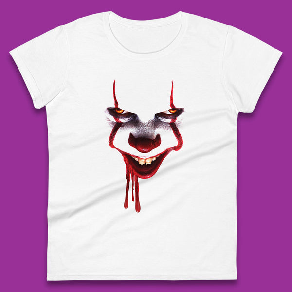 Pennywise Clown IT Chapter 2 Halloween Horror Movie Character Womens Tee Top
