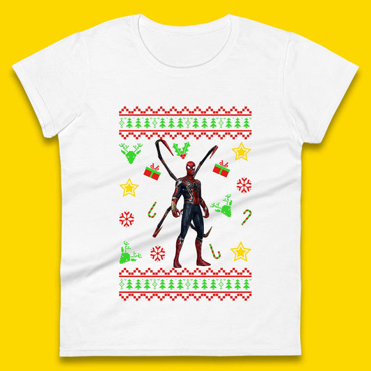 Spiderman Christmas Womens T-Shirt