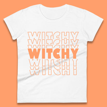 Witchy Halloween Witches Spooky Witch Vibes Witchy Aesthetic Halloween Party Womens Tee Top