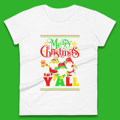 gnome christmas womens tee