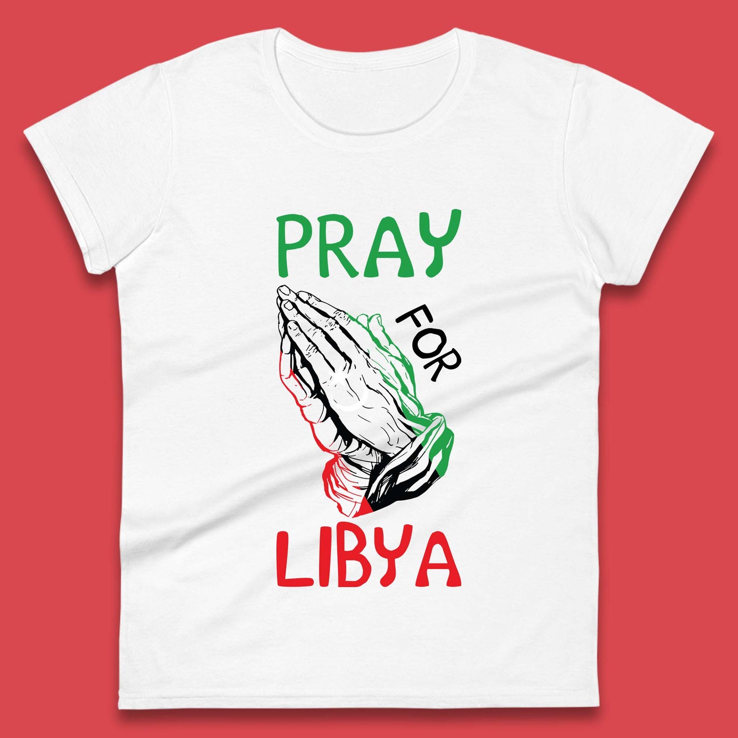 Pray For Libya Stand With Libya Help Libya Flood Solidarity Womens Tee Top