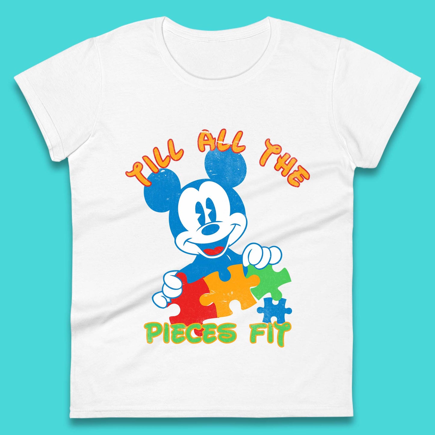 Autism Mickey Mouse Womens T-Shirt
