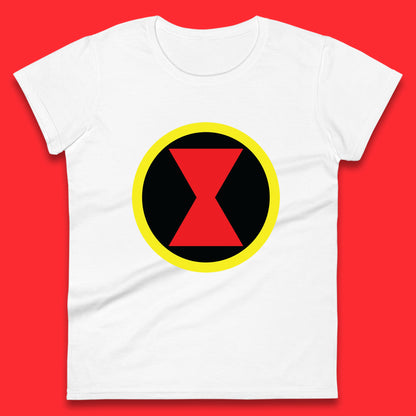 Black Widow Diy Black Symbol Logo Marvel Avengers Superhero Marvel Comics Gift for Marvel Fan Womens Tee Top