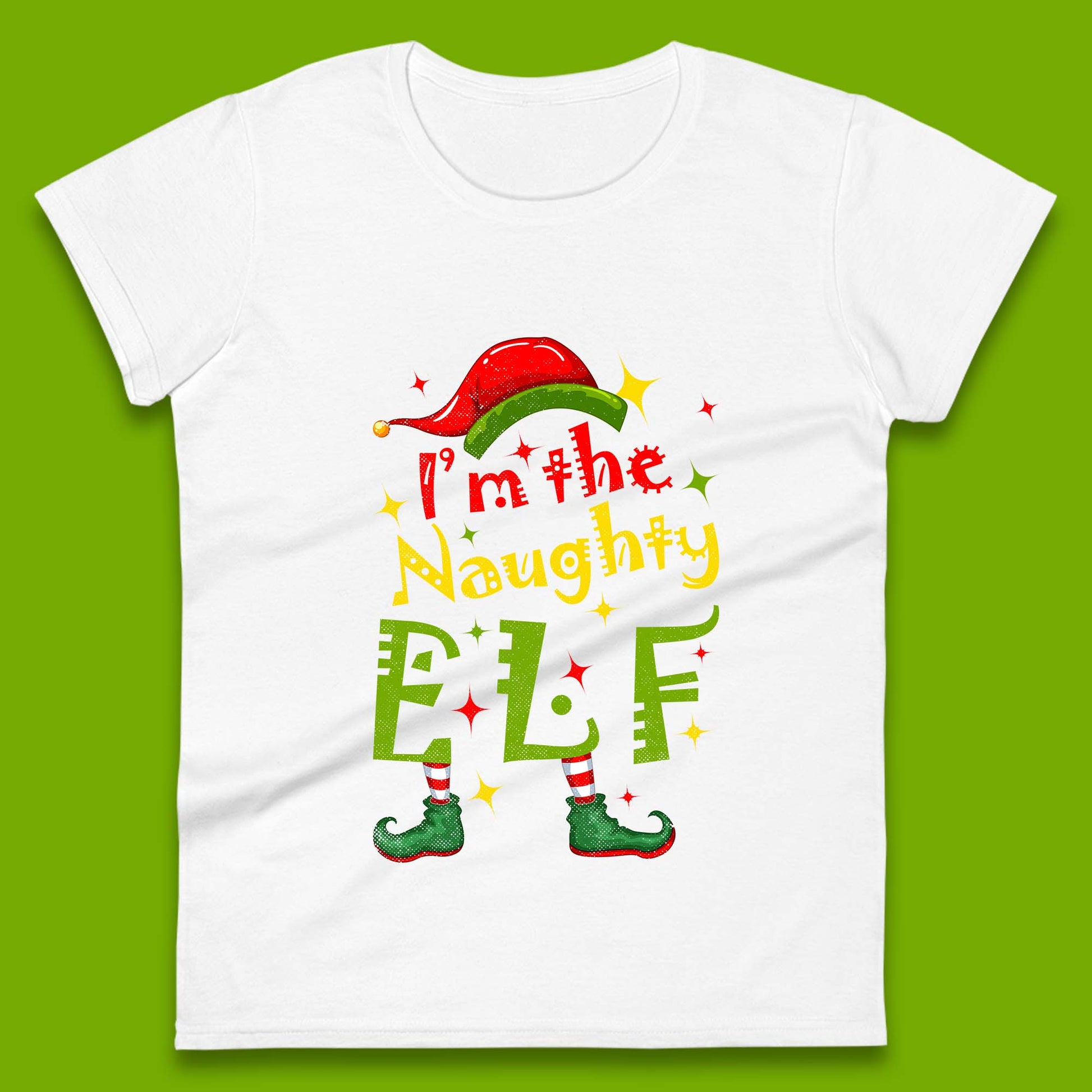 naughty elf women's t shirt