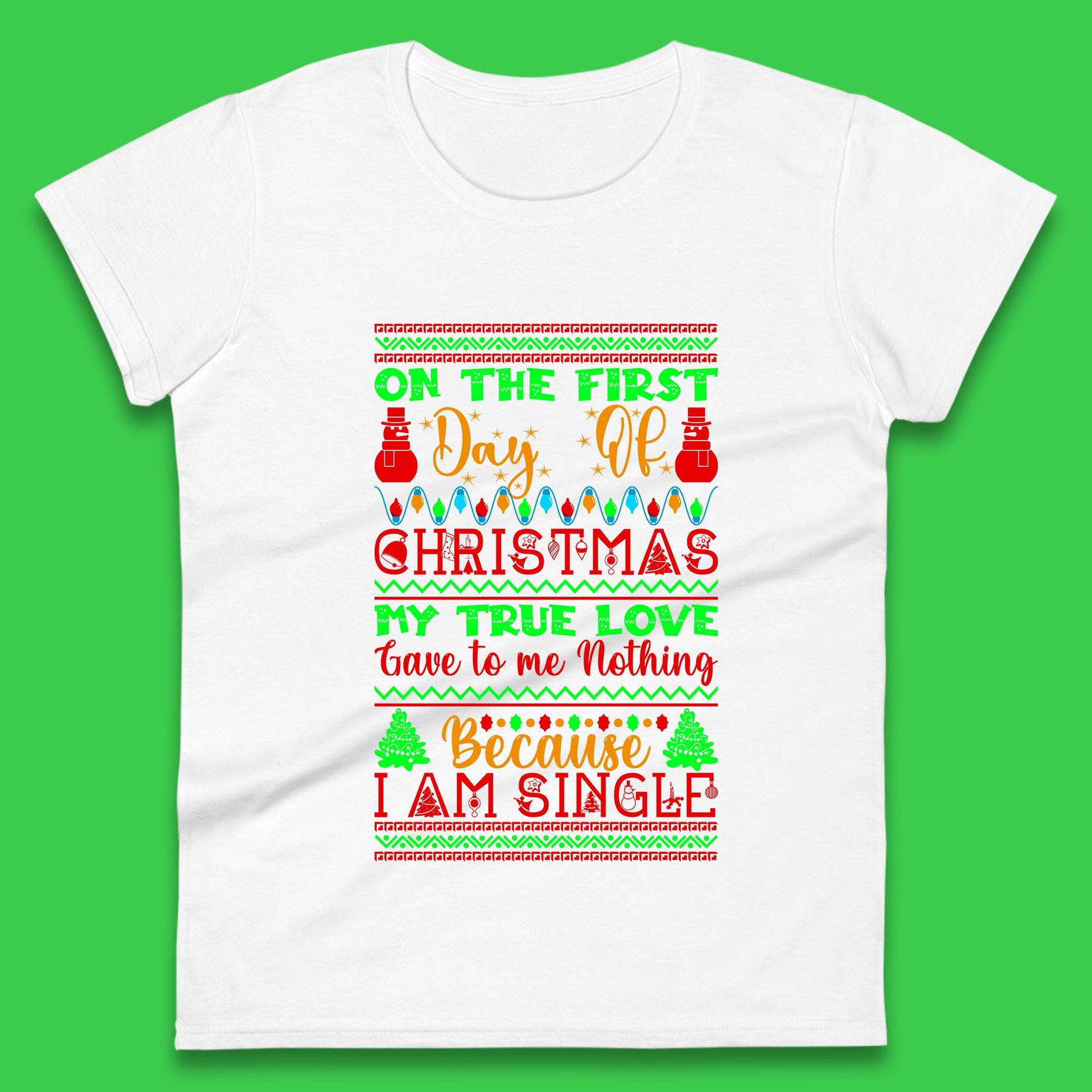 christmas single quote womens top