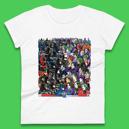 Bats VS Clowns DC Comics Batmans VS Joker Clowns Fighting Spoof Supervillain Comic Book Character Womens Tee Top