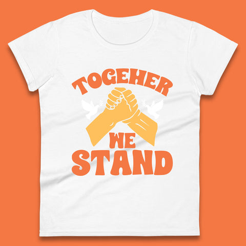 Together We Stand Handshake All Lives Matter Equality Social Justice Womens Tee Top